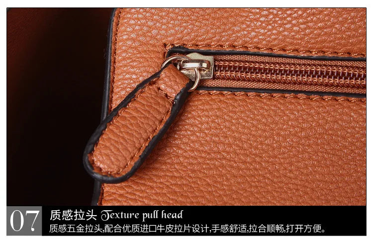 Waterproof PU Leather Tote Bag - Large Top Handle Work Bag