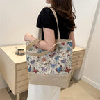 Foldable Large Beach Bag with Floral Print - Summer Tote