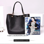 Waterproof PU Leather Tote Bag - Large Top Handle Work Bag