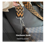 Retro "M" Letter Crossbody Bag - Versatile PU Leather Tote