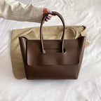 CGABG Large Capacity PU Leather Tote - Elegant Designer Bag