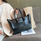 CGABG Large Capacity PU Leather Tote - Elegant Designer Bag
