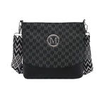 Retro "M" Letter Crossbody Bag - Versatile PU Leather Tote