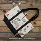 Large Capacity Color Block Canvas Tote with Custom Logo
