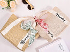Personalized Burlap Beach Tote Bag – Custom Name Bridesmaid & Bridal Party Gift
